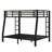 Compact Metal Bunk Bed With Attached Ladder-1212472650