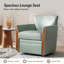 Fauteuil pivotant moderne en cuir véritable de 29,75 po Pocono-1513172318