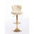 Set Of 2  Bar Stools,With Chrome Footrest And Base Swivel Height Adjustable Mechanical Lifting Velvet + Golden Leg Simple Bar Stool-Cream-117042366-117042368