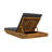 Acacia Wood Chaise Lounge with 2-Fold Thin Cushion - Outdoor Recliner with Water-Repellent Cushion, 79.6" L x 29" W, 300 lbs