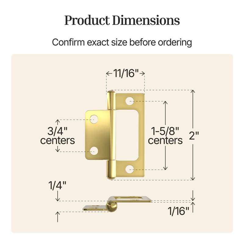 Non-Mortise Butt Hinge