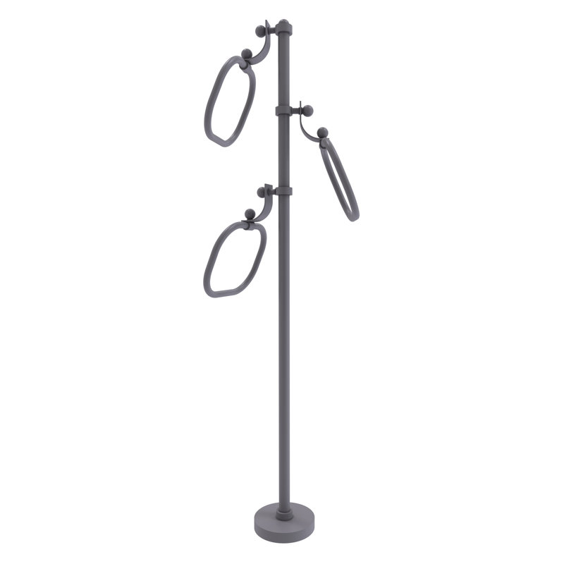 Porte-serviettes sur pied Gober, Gris mat