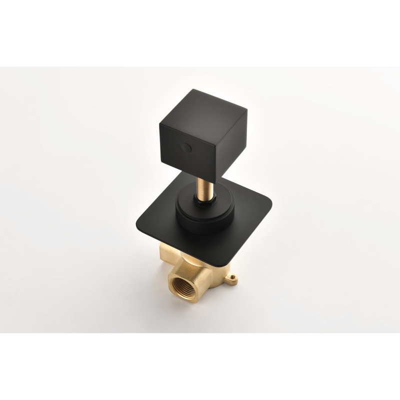 3/4" Cast Metal Volume Valve Body - High Flow, Brass Handle, Matt Black, Material Flow Control And Accurate