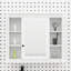 Armoire de rangement murale moderne avec portes miroir et 6 tablettes ouvertes Modern-264910850
