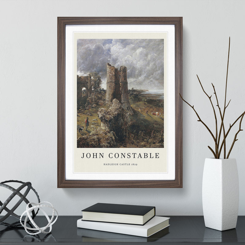 Hadleigh Castle by John Constable - Single Picture Frame Print, 48cm H x 36cm W x 2cm D, Walnut Framed