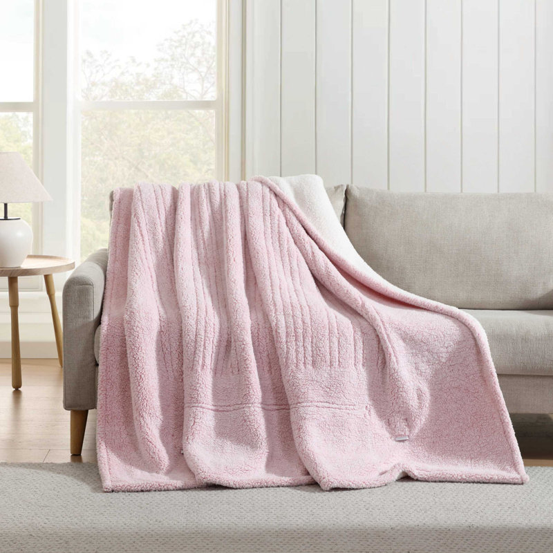 Couverture chauffante réversible Laura Ashley Clarabelle, Lit simple, Rose