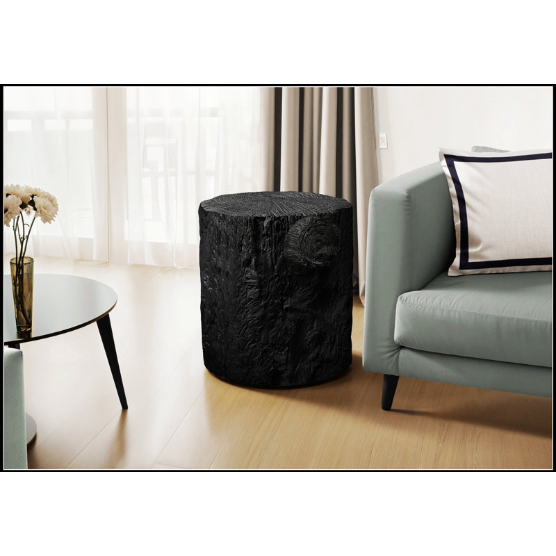 Table d'appoint ronde contemporaine, hauteur de 25 pouces, utilisation intérieure / extérieure, oxyde de magnésium durable, conception sans assemblage, élégante et pratique