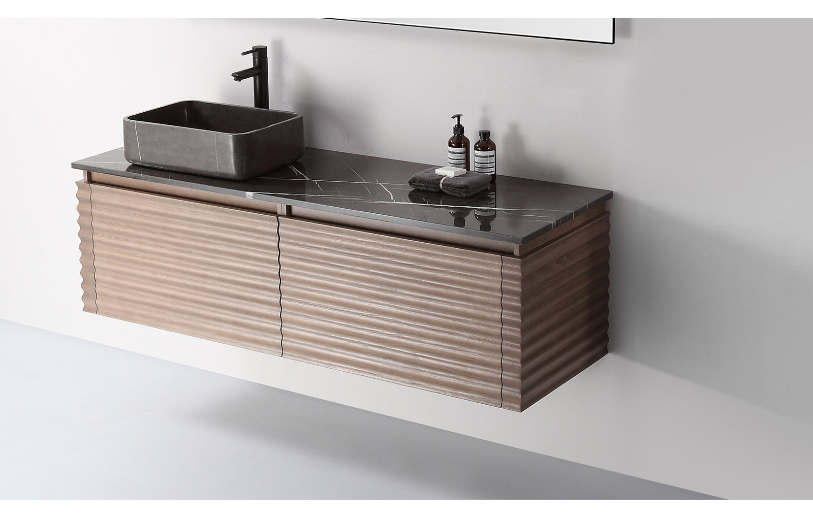 Jasmine 60" Oak Single Bathroom Vanity, Brown 