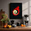Eight Ball Aflame Modern 1 Piece Single Picture Frame Wall Art-136635795-136635797