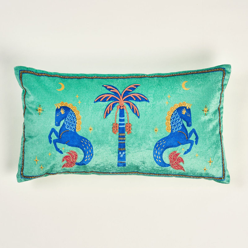 Zsa Zsa Zsu Geometric Cotton Blend Throw Pillow