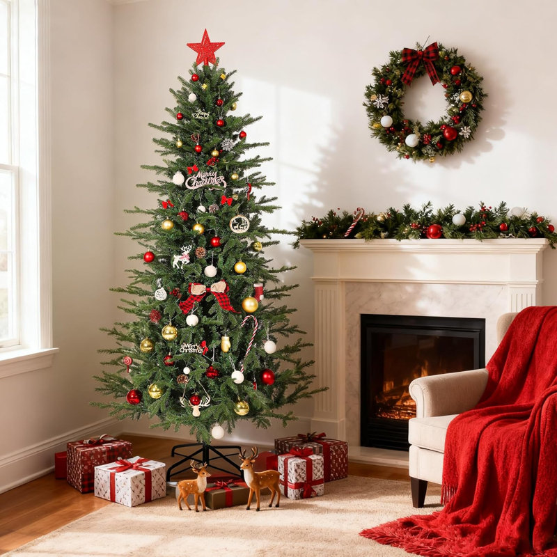 Lighted Artificial Christmas Tree, 5' H