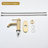 Brushed Gold Wall Mount Faucet For Bathroom Sink Or Bathtub, Single Handle, 2 Holes, Brass Rough-In Valve Included | Gift Idea
