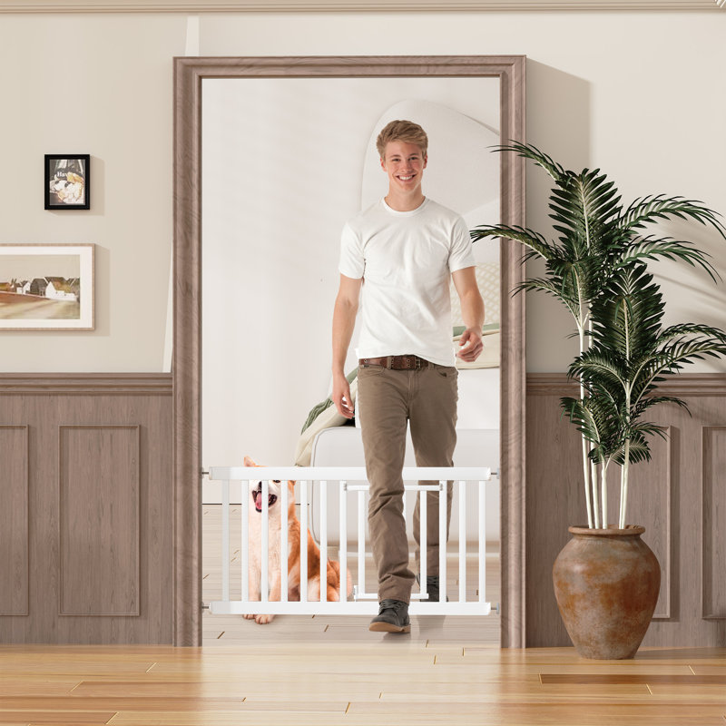 Barrière en métal pour animaux avec pression