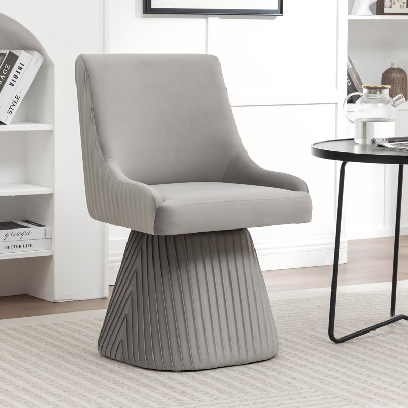 Euclid Modern Velvet Dining Chair, Gray
