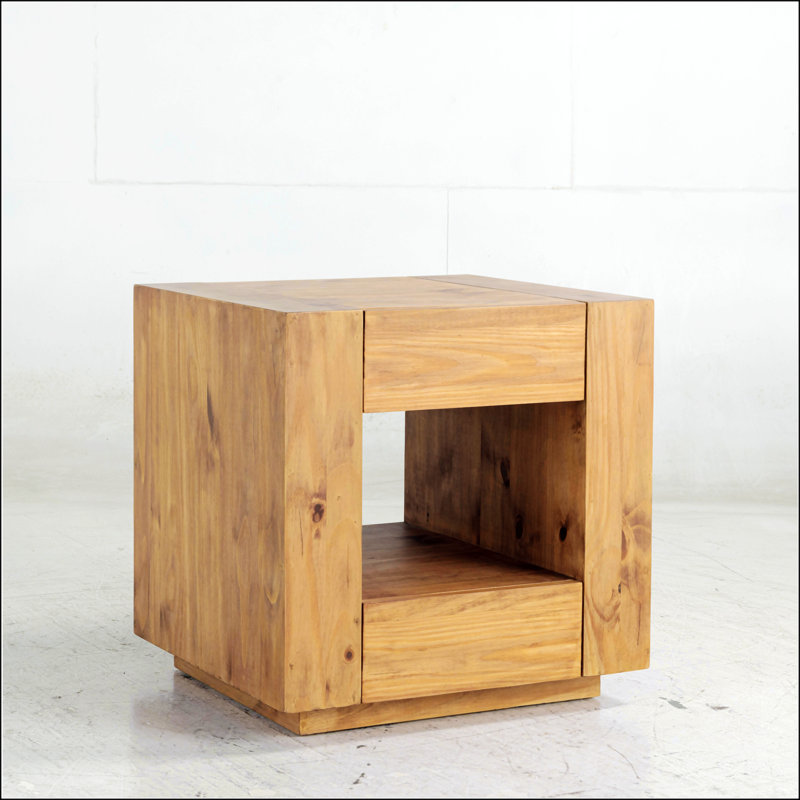 Oak Finish End Table