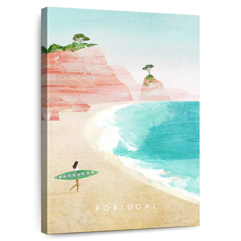 Affiche de voyage rétro Aime Portugal, H 12 po x l 8 po