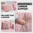 Modern Flared-Arm 3-Seat Sofa, Natural Textured Linen,pink-1080210028