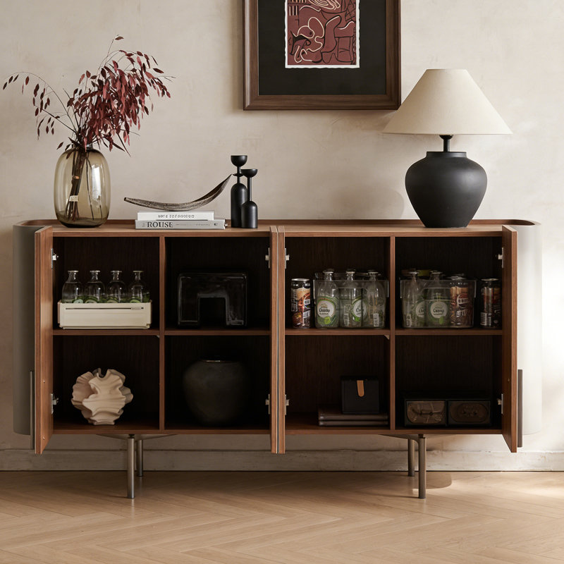 Meuble de rangement de luxe minimaliste italien, 33.46" H x 78.74" W x 15.75" D