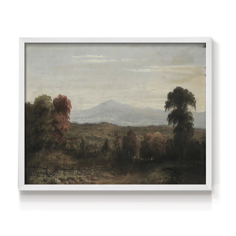 Paysages rétro-CDLIX - reproduction encadrée, H 8 po x l 10 po, Blanc