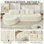 Couches désossées de 110,2 po x 62 po pour le salon, canapé modulaire incurvé avec 5 coussins, canapé en forme de L sans siège avec siège profond, mousse à mémoire de forme haute densité, aucun assemblage requis-871293253