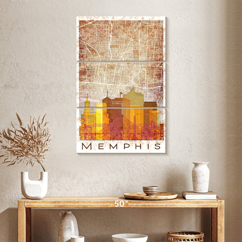 Memphis Skyline City Map