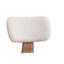 De 2 chaises d'appoint blanches Boucle - Pieds de couleur noyer Chaise confortable et confortable (paire)