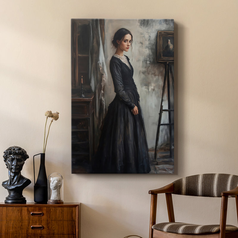 WOMEN Series CCXXII - Toile tendue avec châssis Premium - Prêt à être accroché, H 27 po x l 18 po