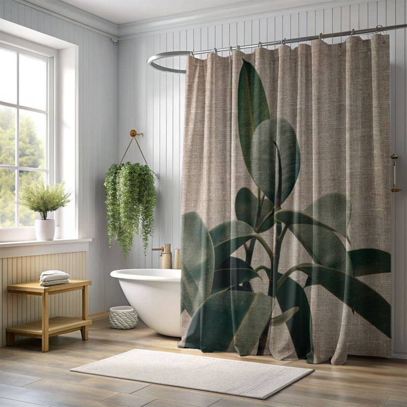 Rideau de douche Frania, H 74 po x l 71 po