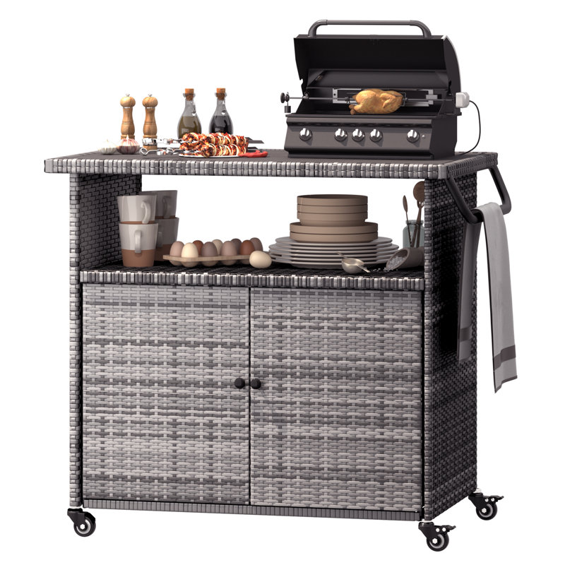 Nichollette Bar Cart, Grey