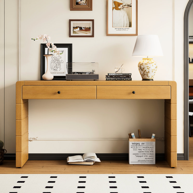 Console avec rangement pour le salon - rustique, 2 tiroirs, entrée de finition naturelle et zone de couloir, entrée de style rustique, couloir, tiroirs