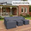 Ensemble de housse de mobilier de patio en acier thermolaqué en L de 105 po de largeur Kahlan