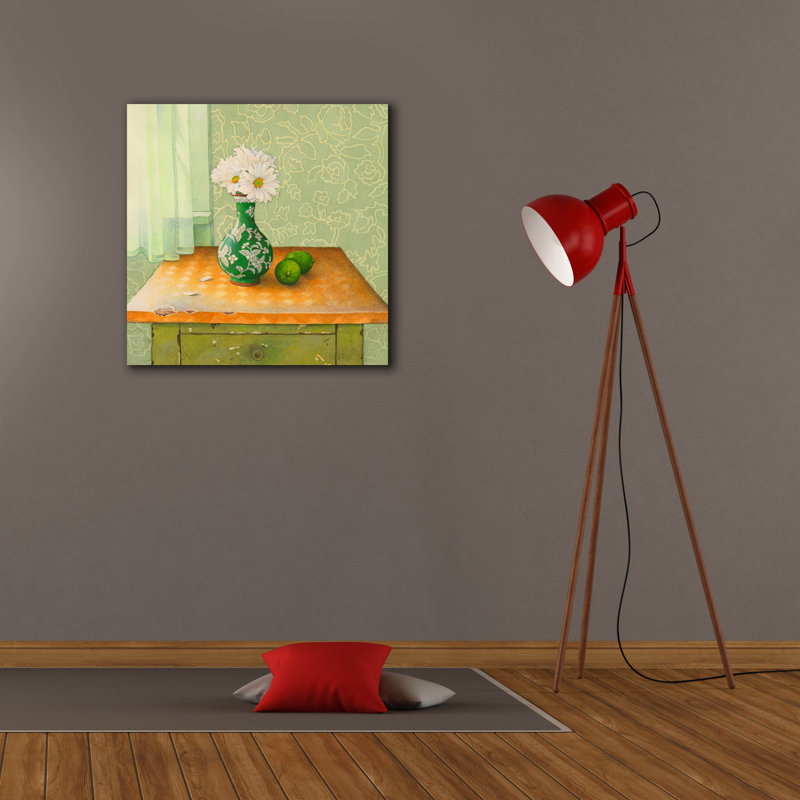  «Daisies And Limes» par Marvindale, art mural sur toile, 26 po x 26 po, H 26 po x l 26 po