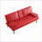 Sofas, 67-Inch Multifunctional Folding Sofa Bed with Coffee Table for Small Spaces | Crimson Red | PVC