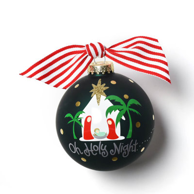 3.94'' Glass Astrology & Stars Ball Ornament