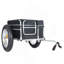 Remorque cargo robuste pour vélo avec pneus larges de 23 po x 4 po, capacité de 150 lb, chariot utilitaire pliable pour vélo avec attelage universel pour le camping et le transport