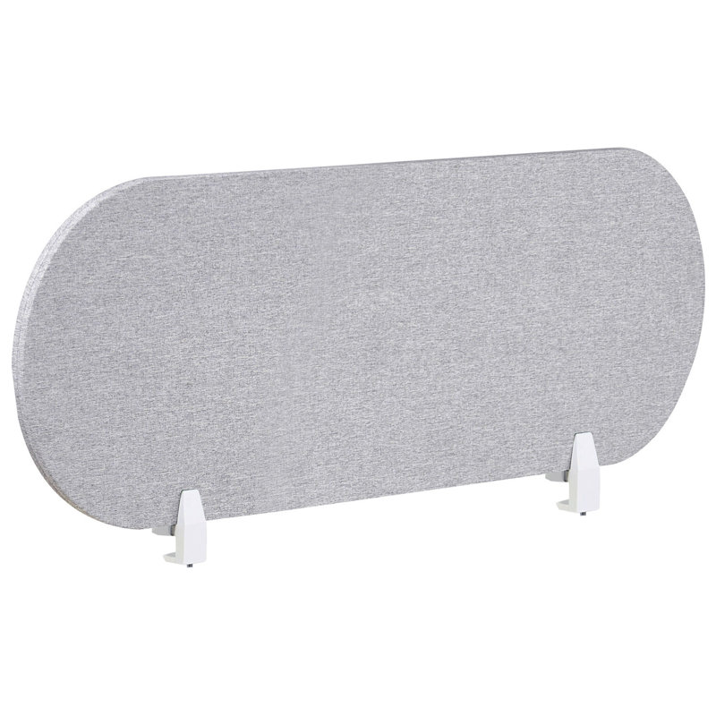 Grey Desk Dividers, 40cm H x 120cm L, Light Grey