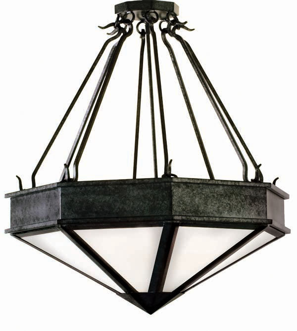 Rock 4 - Light Pendant, Antique Iron Gate, New Mica
