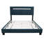 Structure de lit tapissier en velours vert