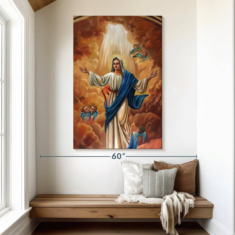 Vierge Marie, H 51 po x l 34 po