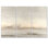Jaune et blanc brume lever du soleil matin nuages - ensemble d'art mural paysages