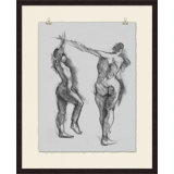 Figure Study 3' Framed Print on Glass