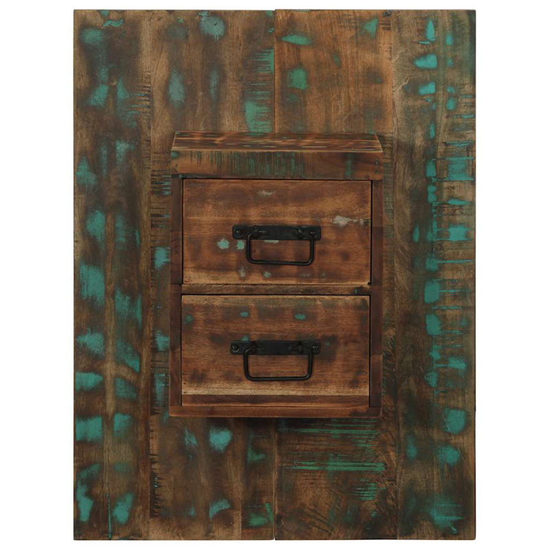 60cm W Solid Wood Bedside Table, Dark Brown
