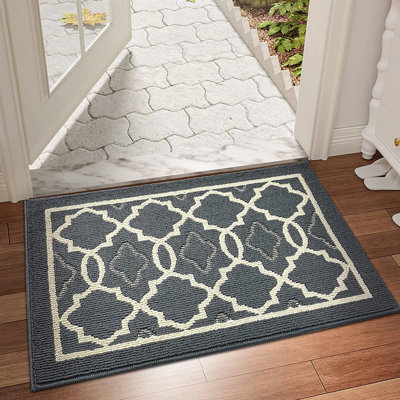 Non-Slip Geometric Doormat