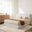 Bakki PU Upholstered Hydraulic Bed With Concealed Headboard Storage, Bed Box Storage-1312679281-1339353378