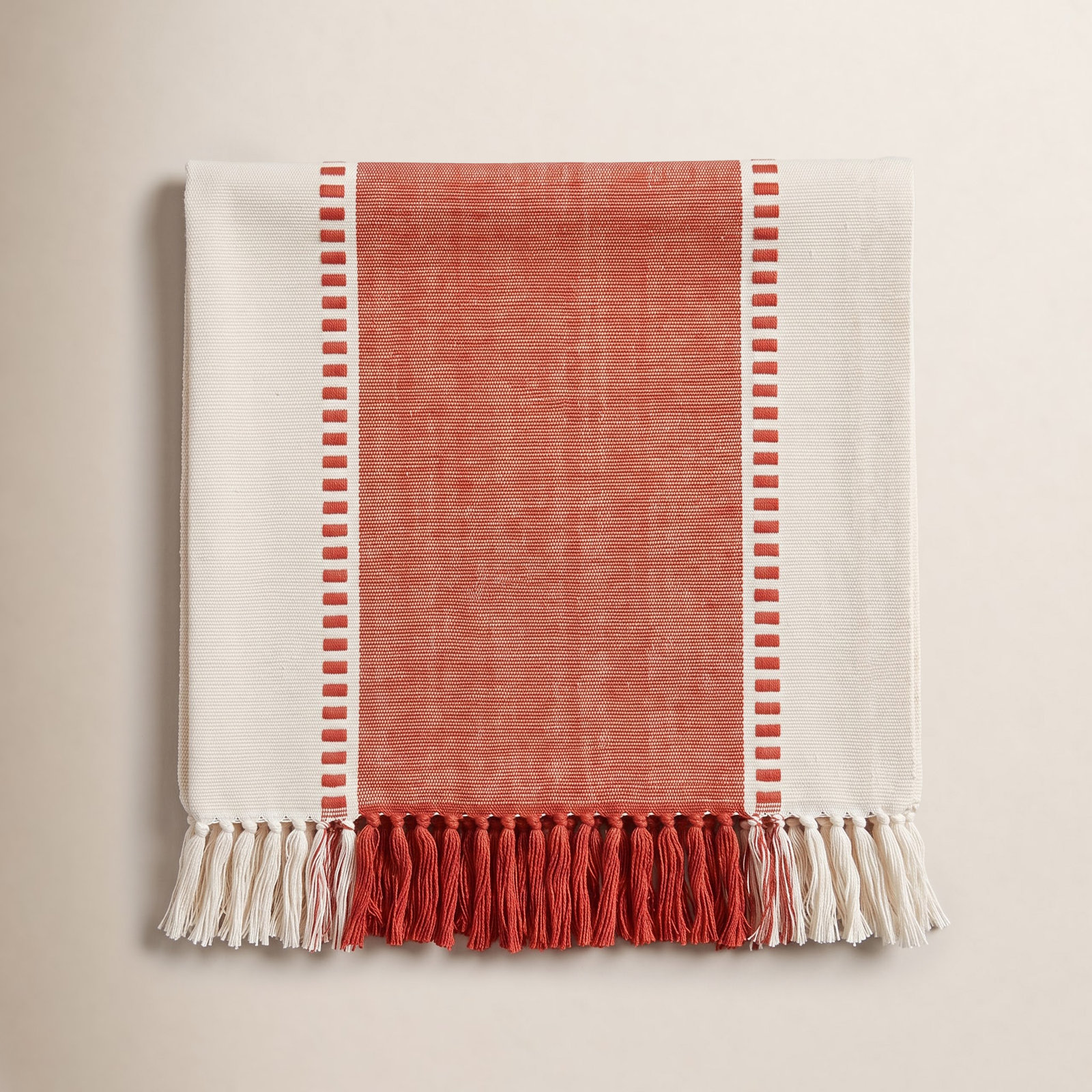Sonny Collection Geometric Table Runner, Orange