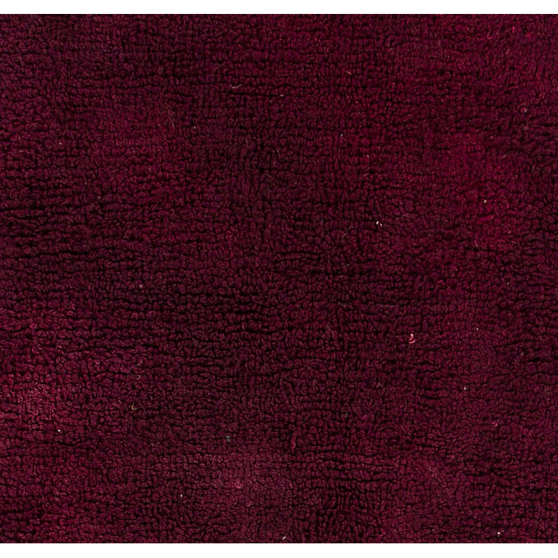 Tapis uni brun minimaliste de couleur rouge uni, 100% laine douce