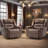  39.8" Wide Classic and Oversized Breathable Faux Leather Power Recliner with USB Port-453480231