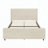 High Headboard Corduroy Upholstered Bed Frame with Vertical Stripe Wingback and High Footboard No Box Spring Needed-2040588227-2040588224