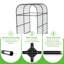 Treillage pour jardin surélevé en métal de 7,3 pi pour supports surélevés, support de plante noire pour concombres, haricots et légumes grimpants