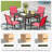 Wasil 4 - Person Patio Dining Set with Square Table-2070710220